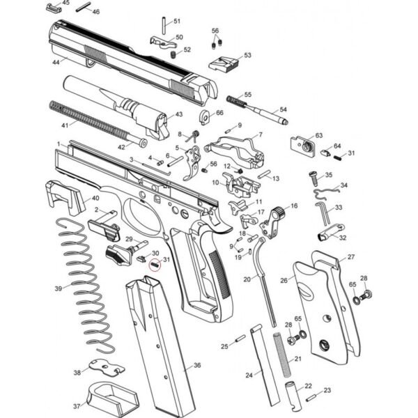 Pistols diagram parts