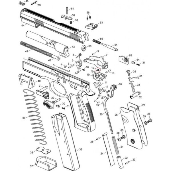 CZ 75 diagram parts